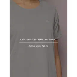 DILLINGER Women's Polyster Plain Boxy Regular Fit Tshirt image 3