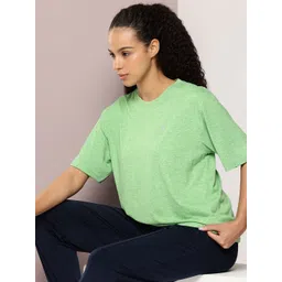 DILLINGER Women's Polyster Plain Oversized Fit Tshirt-picture-30