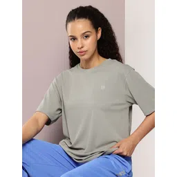 DILLINGER Women's Polyster Plain Oversized Fit Tshirt-picture-18