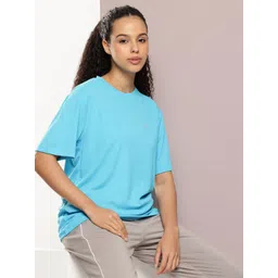 DILLINGER Women's Polyster Plain Oversized Fit Tshirt image 1