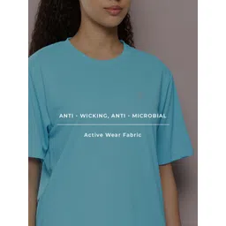 DILLINGER Women's Polyster Plain Oversized Fit Tshirt image 4