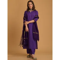 DIMPLE DESIGN STUDIO Pure Cotton Kurta With Salwar & Dupatta-image-9