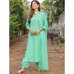 DIMPLE DESIGN STUDIO Pure Cotton Kurta With Salwar & Dupatta-image-8