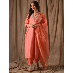 DIMPLE DESIGN STUDIO Pure Cotton Straight Kurta with Salwar & Dupatta-image-15