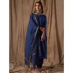 DIMPLE DESIGN STUDIO Regular Pure Cotton Kurta With Salwar & Dupatta-image-3