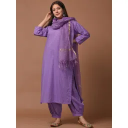 DIMPLE DESIGN STUDIO Regular Pure Cotton Kurta With Salwar & Dupatta-image-11