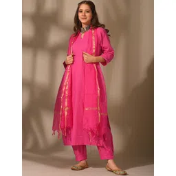 DIMPLE DESIGN STUDIO Regular Pure Cotton Kurta with Salwar & With Dupatta-image-14