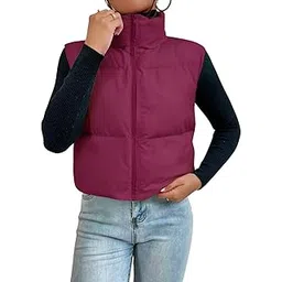dimpy garments Puffer Vest for Women - Stylish and Lightweight Winter Sleeveless Jacket-picture-12