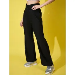 DIMPY GARMENTS Women Comfort High-Rise Easy Wash Trousers-picture-23