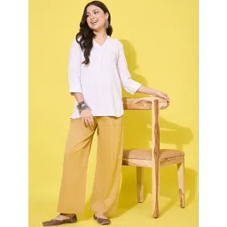 DIMPY GARMENTS Women Comfort High-Rise Pleated Trousers-picture-24