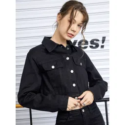 DIMPY GARMENTS Women Lightweight Denim Jacket image 4