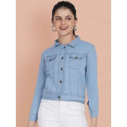 DIMPY GARMENTS Women Lightweight Denim Jacket-picture-47
