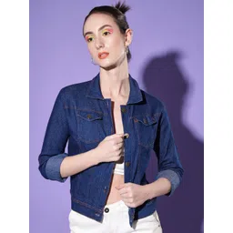 DIMPY GARMENTS Women Lightweight Denim Jacket with Embroidered-picture-42