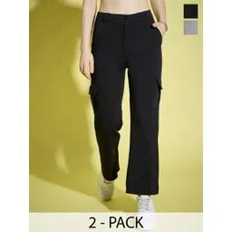 DIMPY GARMENTS Women Relaxed High-Rise Cargos Trousers-picture-45