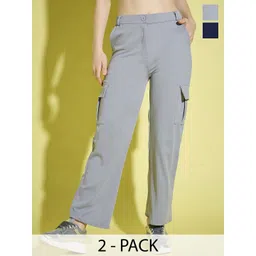 DIMPY GARMENTS Women Relaxed High-Rise Cargos Trousers-picture-32