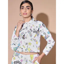 DIMPY GARMENTS Women Tie and Dye Lightweight Denim Jacket with Embroidered-picture-36