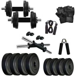 dinetic 20 kg Weight Plates With 14Inch Dumbbells Rod & Accessories Home Gym Combo-picture-26