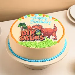 Dinosaur Jungle Theme Cake-picture-16