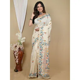 DipDiya Floral Embroidered Taant Saree-picture-10