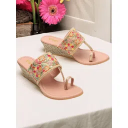 DIPYO Women Embellished Party Wedge Sandals-picture-33