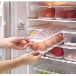 dipzon villa Plastic FOOD VEGETABLE FRUIT FRIDGE STORAGE BASKET CONTAINER Organizers Box Freezer Storage Basket-picture-12