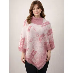 DISCOVERYLINE Women Floral Printed Poncho with Fringed Detail-picture-21