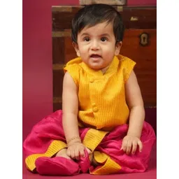 DISHA CREATIONZ Boys Self Design Lotus Prints & Santoon Pencil Pant-picture-21