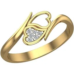 dishis 14K /18K Yellow Gold Diamond Ring for Women-picture-33