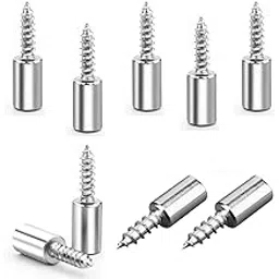 DISHIV Self-Tapping Screw Shelf Support Pins | Nickel-Plated Shelf Holder Brackets for Cabinets, Closets, Glass Cases, and Furniture Accessories (20 pcs)-picture-18