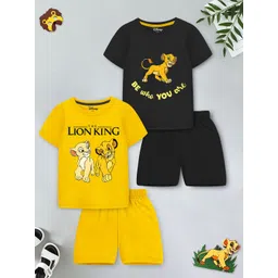 Disney By Miss and Chief Boys Pack Of 2 Lion King Printed Short Sleeves T-shirt & Shorts-picture-26