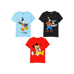 Disney By Miss and Chief Boys Pack Of 3 Graphic Printed Bio Finish Cotton T-shirt-picture-21