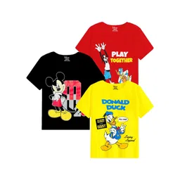 Disney By Miss and Chief Boys Pack Of 3 Mickey Mouse Bio Finish Printed Cotton T-shirts-picture-13