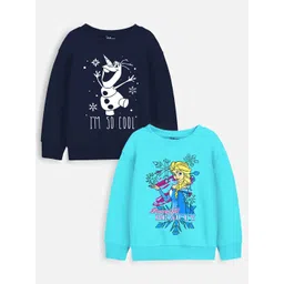 Disney By Miss and Chief Girls Pack of 2 Frozen Printed Fleece Sweatshirts-picture-26