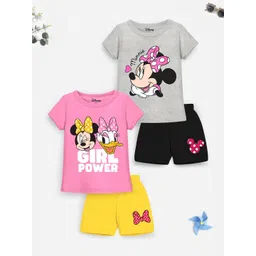 Disney By Miss and Chief Girls Printed T-shirt with Shorts-picture-20