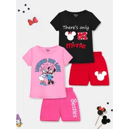 Disney By Miss and Chief Girls Printed T-shirt with Shorts-picture-24