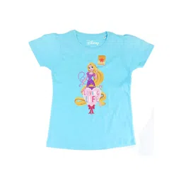 Disney by Wear Your Mind Blue & Purple Rapunzel Print Regular Top-image-39