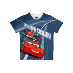 Disney by Wear Your Mind Boys Blue Printed Round Neck T-shirt-picture-20