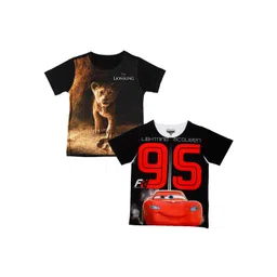 Disney by Wear Your Mind Boys Pack Of 2 Printed Round Neck T-shirt-picture-10