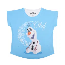 disney by wear your mind Disney By Crossroads Cap Sleeves Olaf Print Top - Blue-picture-30