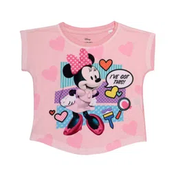 disney by wear your mind Disney By Crossroads Short Sleeves Minnie Mouse Printed Top - Light Pink-picture-10