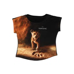 Disney by Wear Your Mind Girls Brown & Black Printed Top-picture-39