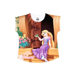 Disney by Wear Your Mind Girls Multicoloured Disney Princess Printed Top-picture-45