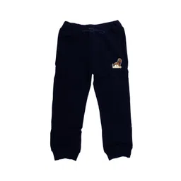 Disney by Wear Your Mind Kids Navy Blue Solid Pure Cotton Joggers-picture-18
