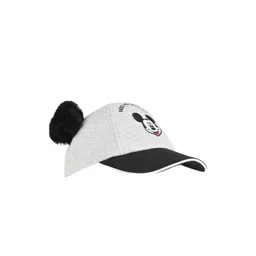 Disney Boys Grey Melange & Black Embroidered Pure Cotton Visor Cap-picture-33