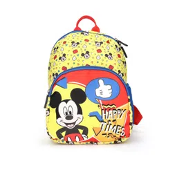 Disney Unisex Kids Yellow & Blue Mickey Mouse Print Backpack with Compression Straps-picture-33