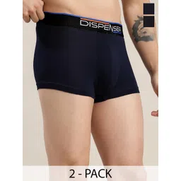 DISPENSER Men Pack Of 2 Mid Rise Breathability Trunks PACK OF 2-RE-S2-TRUNK-BLACK-NAVY-M-picture-11