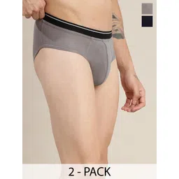 DISPENSER Pack Of 2 Low-Rise Basic Briefs RE-S1-BLUE-SILVER-M-WHITE-picture-40