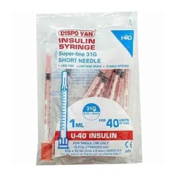 dispo van Dispovan 100 Pcs 1ml Plastic Transparent Insulin Syringe Box with 31G Needle Gauge-picture-22