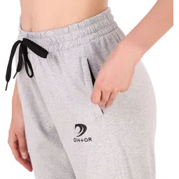 dittor Women Solid Grey Track Pants image 3