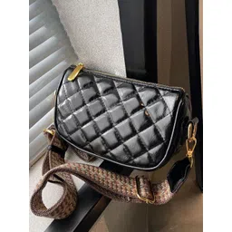 Diva Dale Textured Quilted Structured Sling Bag-picture-16